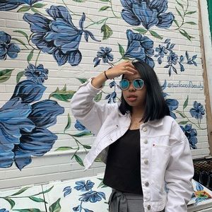 Zara white Jean jacket